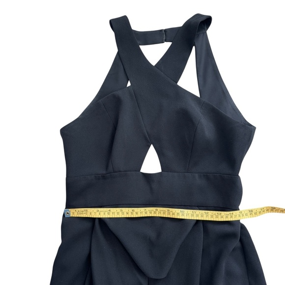 BCBG MAXAZRIA Black Bryleigh Halter Cutout Gown / Long Dress Size 10 - Picture 8 of 14